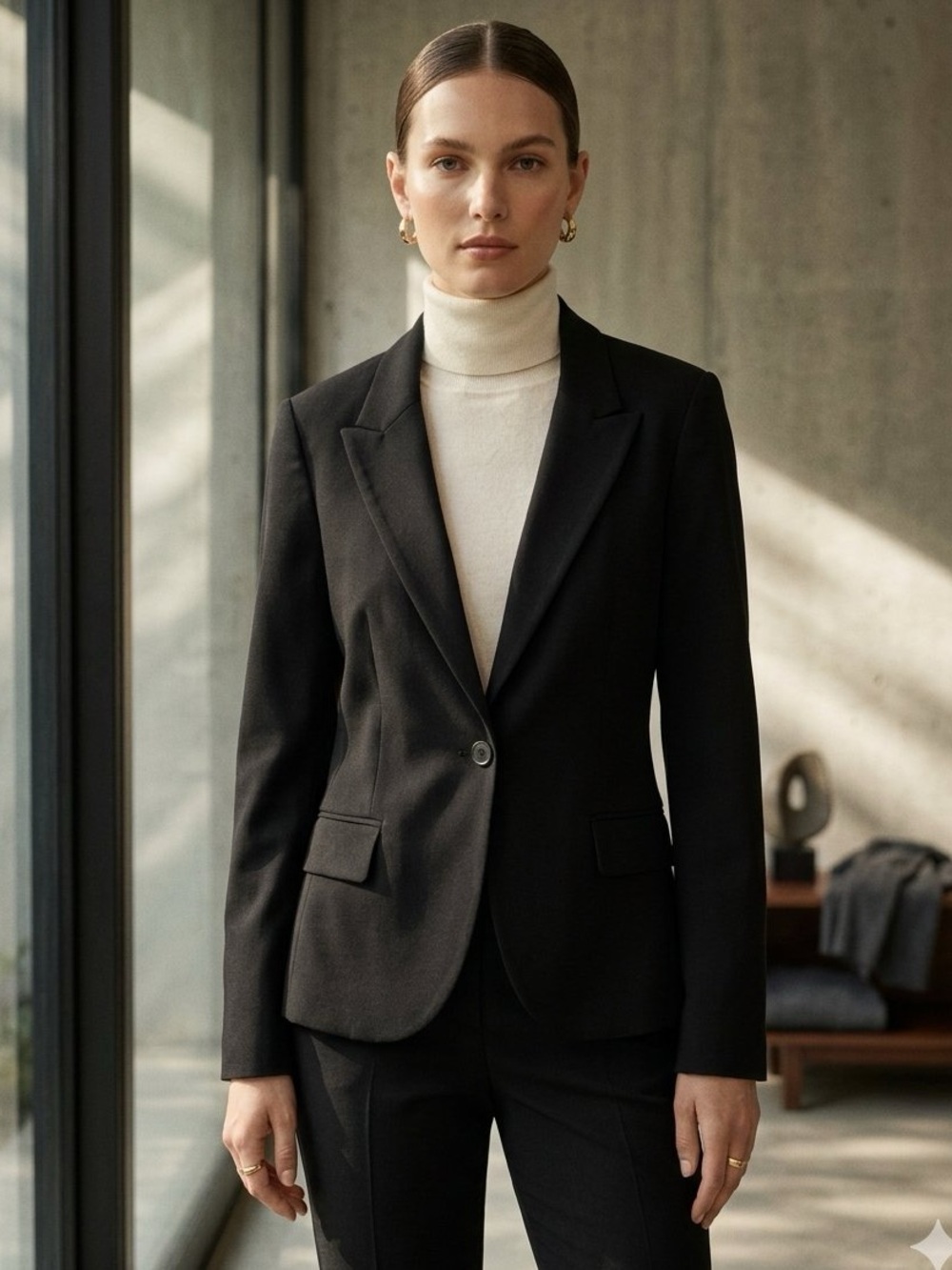Express Black Single-Button Women's Blazer